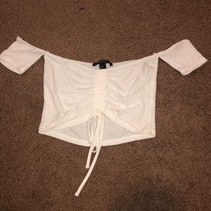 off the shoulder crop top